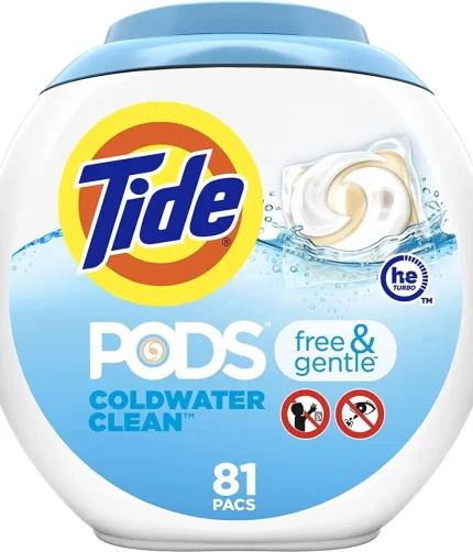 Tide PODS Free & Gentle Laundry Detergent Soap Pods, 81 count