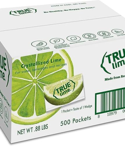 TRUE LIME Water Enhancer, Bulk Pack - 0.03 Ounce, 500 Count (Pack of 1)| Zero Calorie Unsweetened Flavoring For Bottled Water & Recipes | Flavor Packets Made with Real Limes(500 Packets)