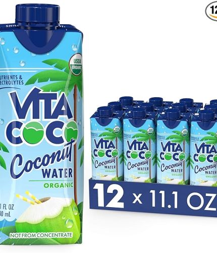 Vita Coco Coconut Water, Pure Organic | Refreshing Coconut Taste | Natural Electrolytes | Vital Nutrients | 11.1 Oz (Pack Of 12)
