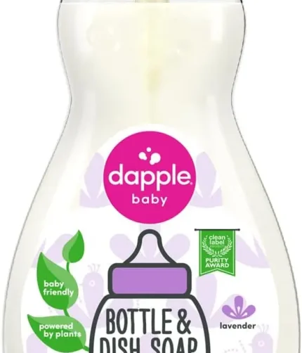 Dapple Baby, Bottle and Dish Soap Dish Liquid Plant Based Hypoallergenic 1 Pump Included, Packaging May Vary, Fragrance Free, 16.9 Fl Oz (Pack of 3)