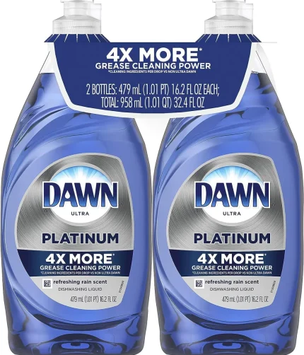 Dawn Platinum Dishwashing Liquid Dish Soap, Refreshing Rain Scent, 32.7 fl oz